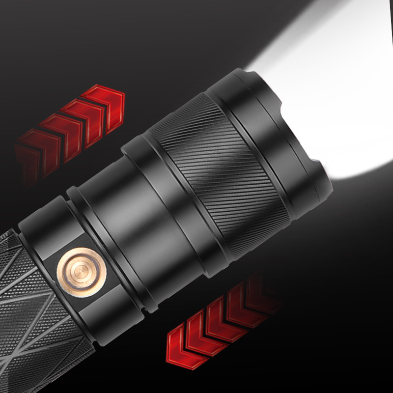 5000 Meters Long Throw LED Flashlight Type-C Rechargeable Searching Spotlights built in 6600mah White LED Tactical Flashlights