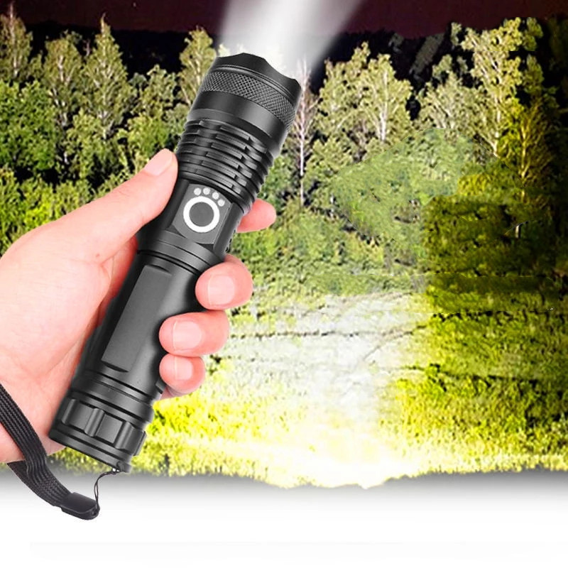 100000LM xhp50.3 most powerful flashlight 5 Modes usb Zoom led torch  Aluminium Alloy Waterproof Zoomable 18650 or 26650 battery