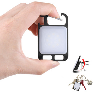 Super Bright Mini Flashlight Camping light COB Keychain Work Light Rechargeable Floodlight with Strong Magnet IP64 Waterproof