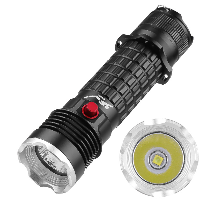 XHP50 LED 4 Light Modes Magnetic Controlled Switch IPX8 Waterproof Freediving Scuba Submersible Diving Flashlight Diving Light