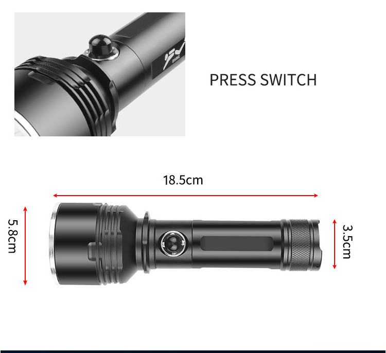 Dominate in the deepest waters with the high-performance diving flashlight XHP70.2: 3000 lumens super bright LED