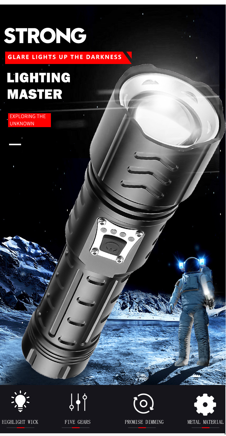 Newly XHP90 ultra Powerful Led Flashlight Usb Rechargeable lampe torche Tactical Flash Light 18650 Zoomable Hunting Lantern