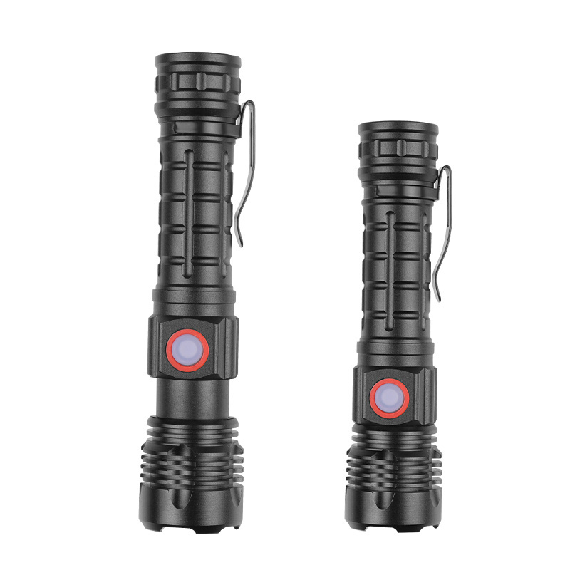 XHP50.2 Portable Zoom Aluminum  LED Flashlight High Lumen Waterproof XHP50 Tactical Ultra Fire Flashlight for Kid