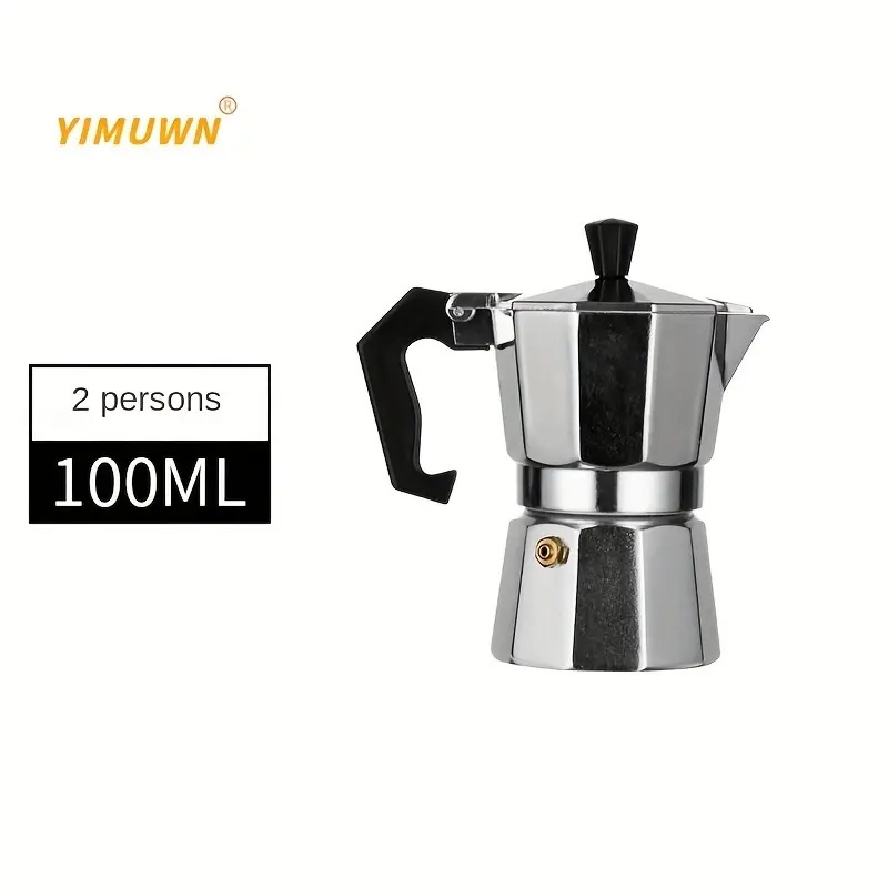 Italian Style Stovetop Espresso Maker, Octagonal Mocha coffee pot - Aluminum Moka Pot for Rich,Bold Coffee,Easy to Use and Clean