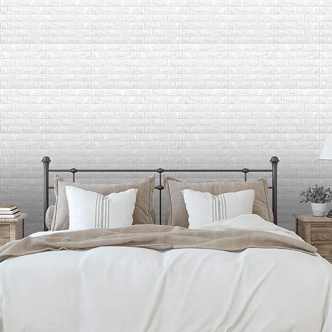 QiYexishuai Small size 3D brick wall sticker collision-proof self-adhesive wallpaper wallpaper decoration