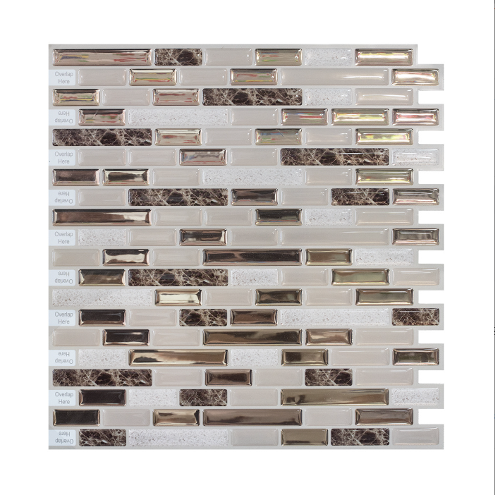 Peel-N-Stick Backsplash Tile Sticker Vinyl Wall Covering, 12