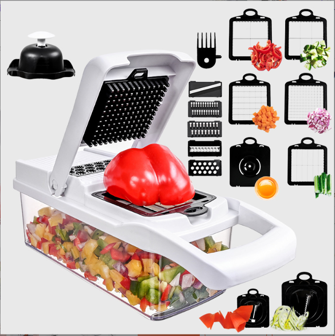 YIWU QIYE Kitchen multi all In one manual mandoline fruit cutter onion dicer veggie slicer vegetable chopper