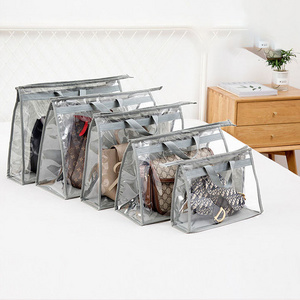 Wardrobe Cases Home Bedroom Organiser Foldable Dustproof Closet Bags Pouch Transparent Handbag Hanging Organizer