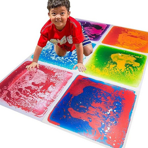 YIWU QIYE   Children's colored liquid floor tiles, liquid sensory floor decorative mats