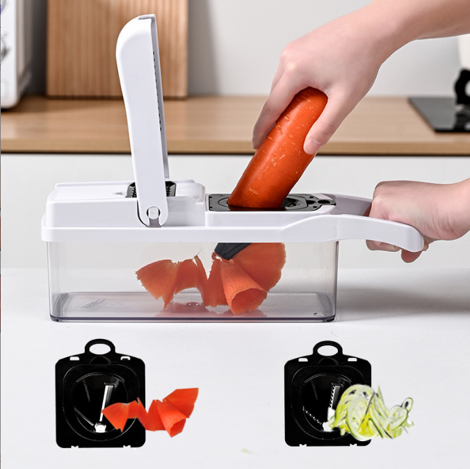 YIWU QIYE Kitchen multi all In one manual mandoline fruit cutter onion dicer veggie slicer vegetable chopper