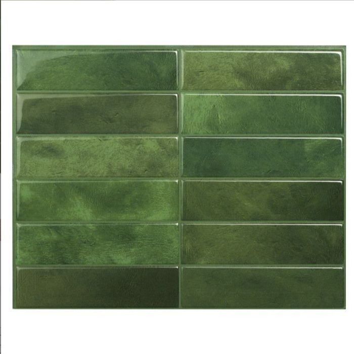 Ready to Ship Smart peel and stick backsplash tiles dark green self adhesive 3d mosaic wall stickers