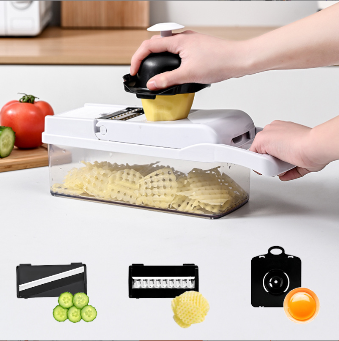 YIWU QIYE Kitchen multi all In one manual mandoline fruit cutter onion dicer veggie slicer vegetable chopper