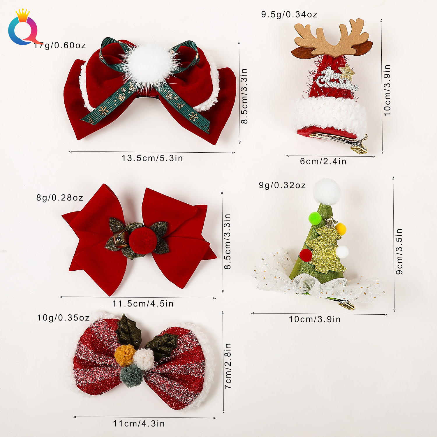 Christmas Cap Tree Women Hairgrip Bow Knot Clip Hair Slide Snowman