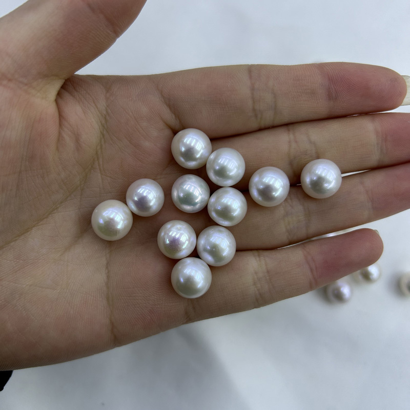 high quality 6A grade natural freshwater pearls white Edison round bead 10-11mm pearl loose beads single bead for jewelry Making