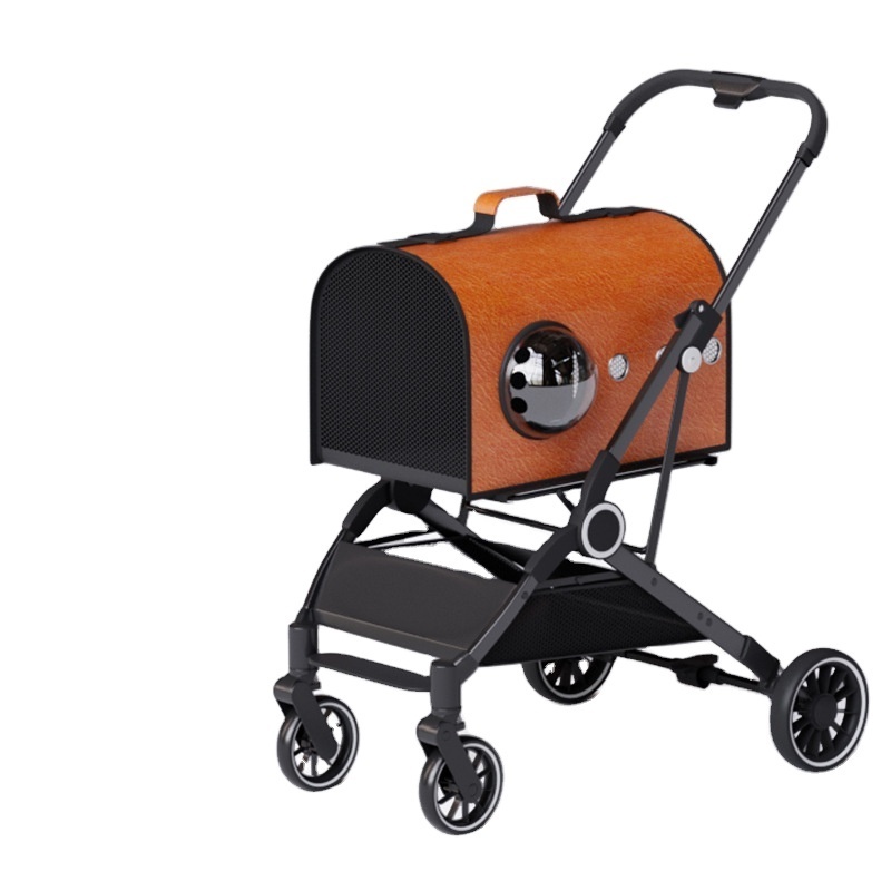 Portable Space Capsule Folding Pet Stroller Separable Cat and Dog Walker for Daily Walks and Travel