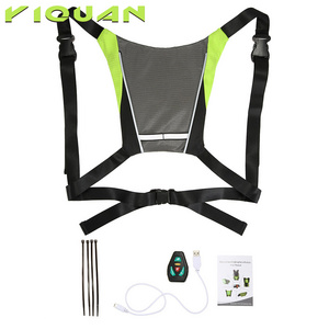 LED Wireless Cycling Vest 20L MTB Bike Bag Safety LED Turn Signal Light Vest Bicycle Reflective Warning Vests