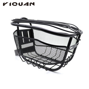 Stainless Steel Bike Pannier Cycling Handlebar Mount Shelf Removable Bicycle Front Rack Basket For Pet Dogs