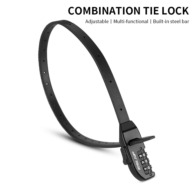 Portable Multi-Purpose Zip-Tie Password Locks Motorcycle Helmet Lock Mountain Bike Cable Ties Locks