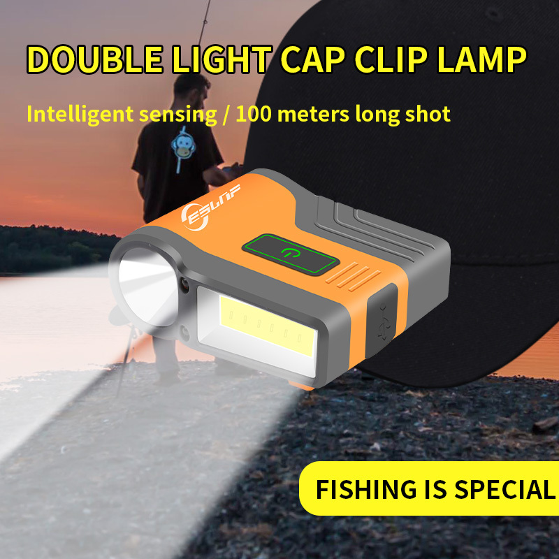 Hot Selling Hat Light With Cob Light Approve Usb Directly Charging Dual Light Source Cap Flashlight For Fishing Running