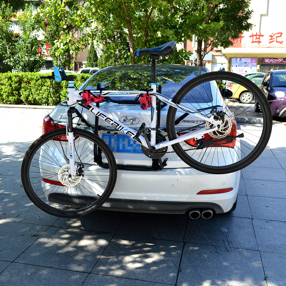 Outdoor travel MTB transport rack 3 bike Steel Car Rear Mounted Bike Rack For Car Bicycle Carrier