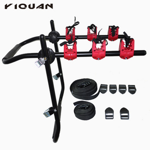 Outdoor travel MTB transport rack 3 bike Steel Car Rear Mounted Bike Rack For Car Bicycle Carrier