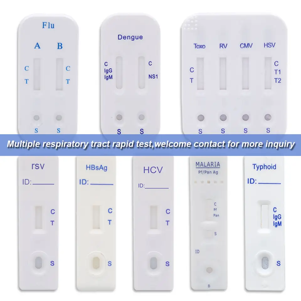 HIV Test Kit Rapid Diagnostic cassettes strips  hcv/hbsag/syphilis/hpylori/malaria/dengue/typhorid/toxo Rapid Test Kits