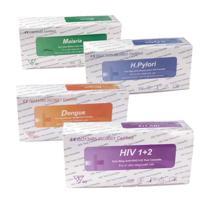 HIV Test Kit Rapid Diagnostic cassettes strips  hcv/hbsag/syphilis/hpylori/malaria/dengue/typhorid/toxo Rapid Test Kits