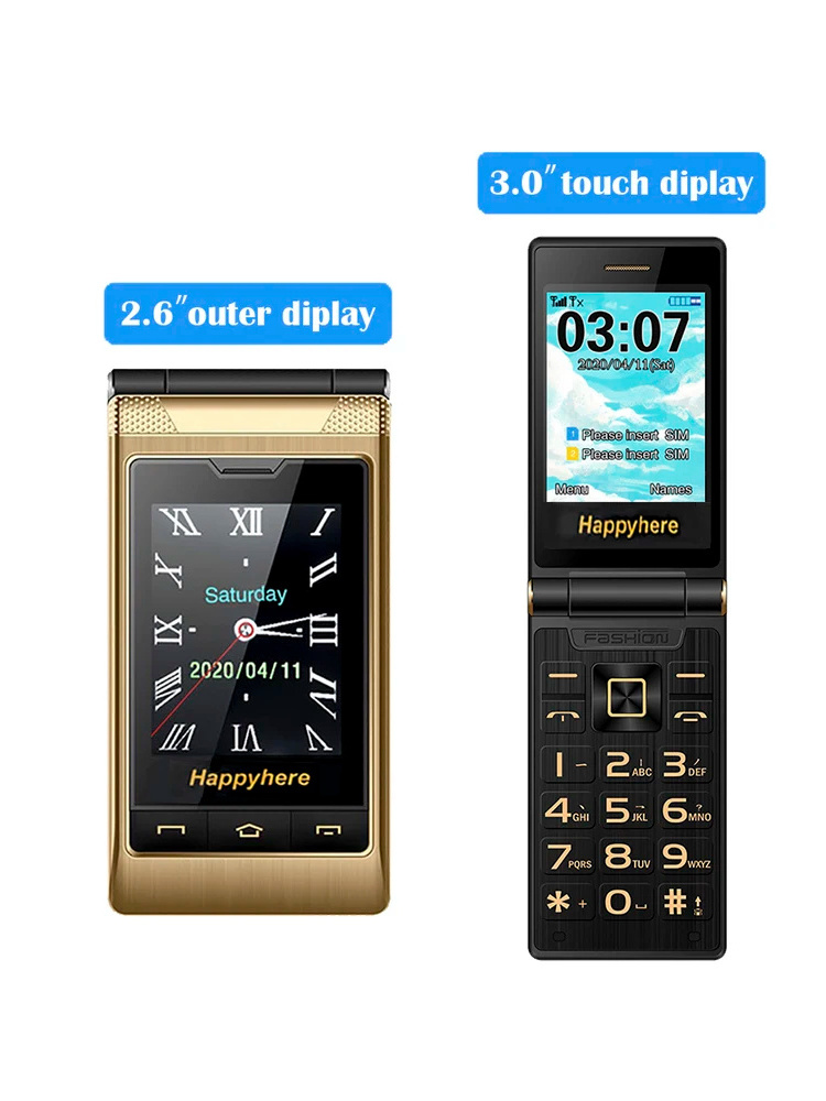 Happyhere F7 flip cell phones 2.8