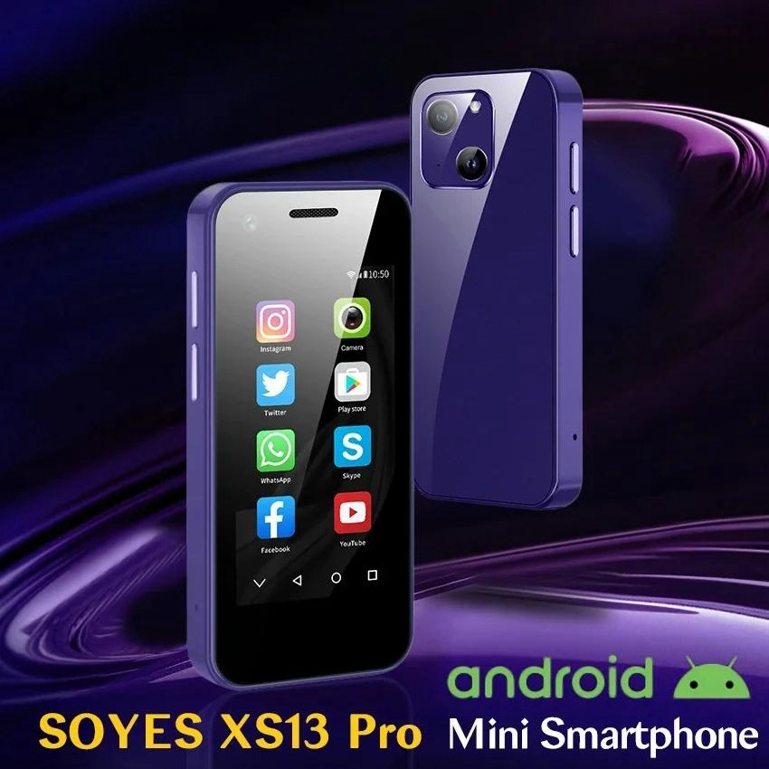 SOYES XS13 Pro Mini Smartphone 2.5'' Display Android 1GB RAM 8GB ROM Quad Core Google Play 3G WCDMA Small Phone