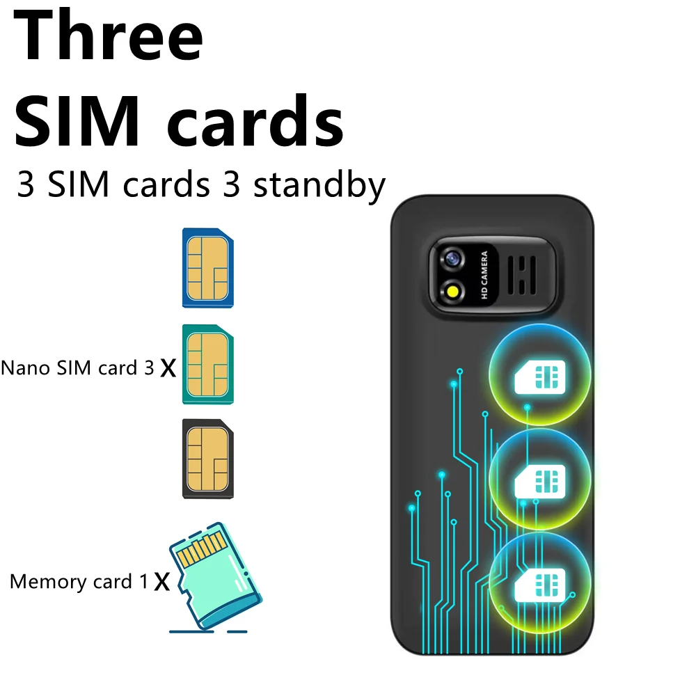 Wholesale BM5310 3 SIM Card 3 Standby mini Mobile Phone Auto call recorder Bluetooth dial Speed dial Magic voice 1.3