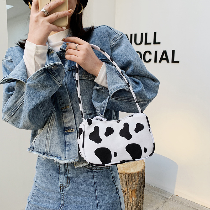 Rts Animal Pattern Print Canvas Women Shoulder Bags Vintage Designer Ladies Purse Casual Fashion Square Handbags