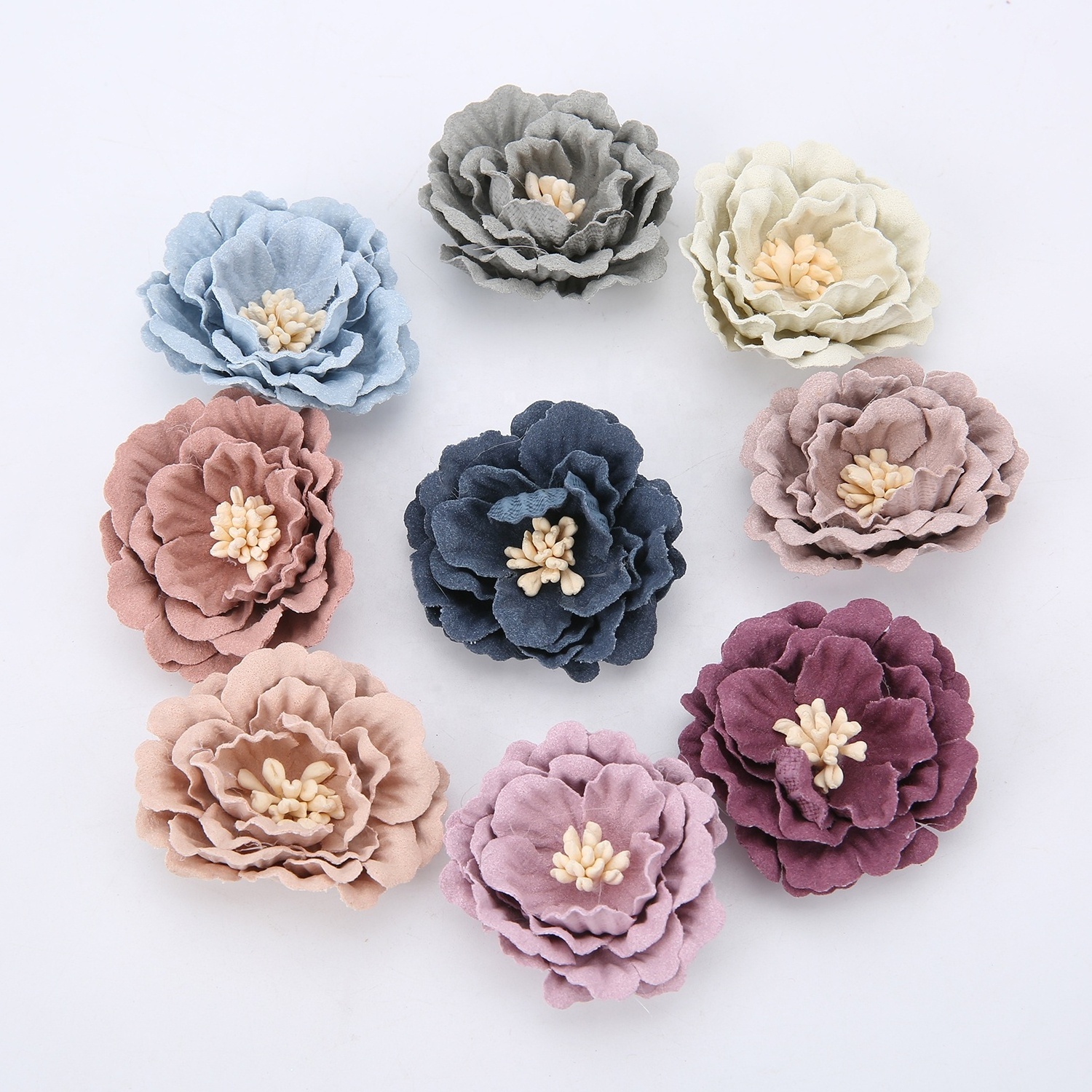 Sen Department small fresh simulation small camellia silk flower diy handmade garland making material shooting props