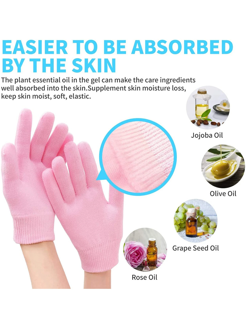 Ruyan Moisturizing Gloves and Socks Gel Spa Moisturizing Therapy Sock Glove Soften Repairing Dry Cracked Hands Feet Skin Care