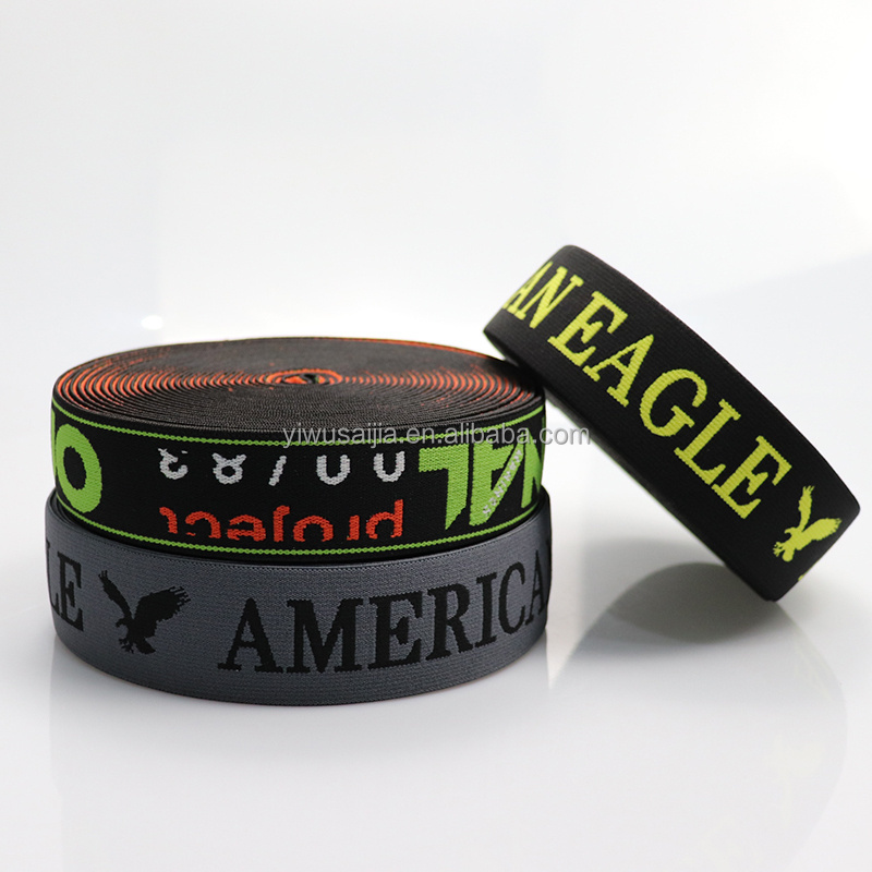 Jacquard Elastic Band custom elastic band Factory sales direct custom polyester 3.8cm jacquard elastic