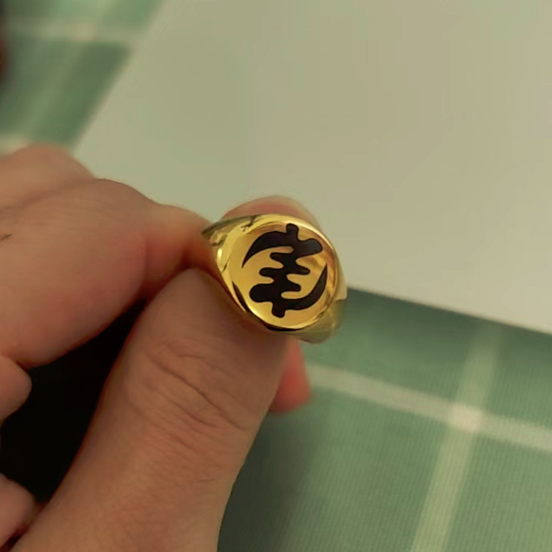 custom signet ring men gold blank  High quality polishing Stainless steel signet ring  jewelry