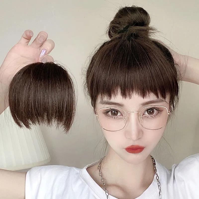 new2024 wig Japanese Style Bangs Hairpiece for Natural Face Framing and Eyebrow Enhancement wigs