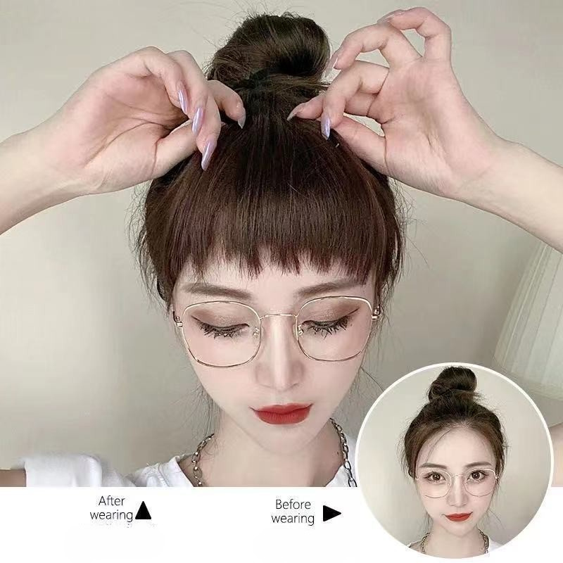 new2024 wig Japanese Style Bangs Hairpiece for Natural Face Framing and Eyebrow Enhancement wigs