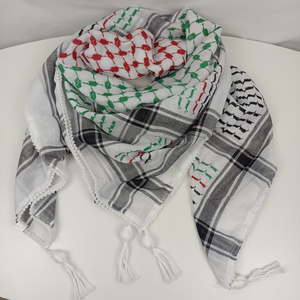 Men Yashmagh Shemagh red and green Arab Men Arafat Scarf Keffiyeh palestine scarf with tassel