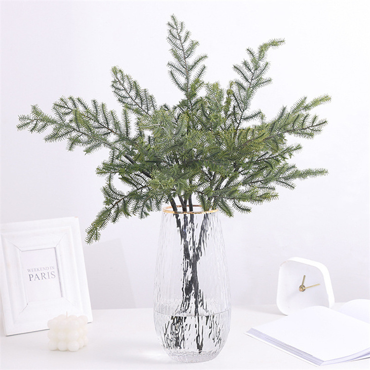 Artificial Pine Leaves Branches Fake Greenery Plants Pine Sprigs Faux Pine Leaves Picks for DIY Garland Crafts Christmas Home