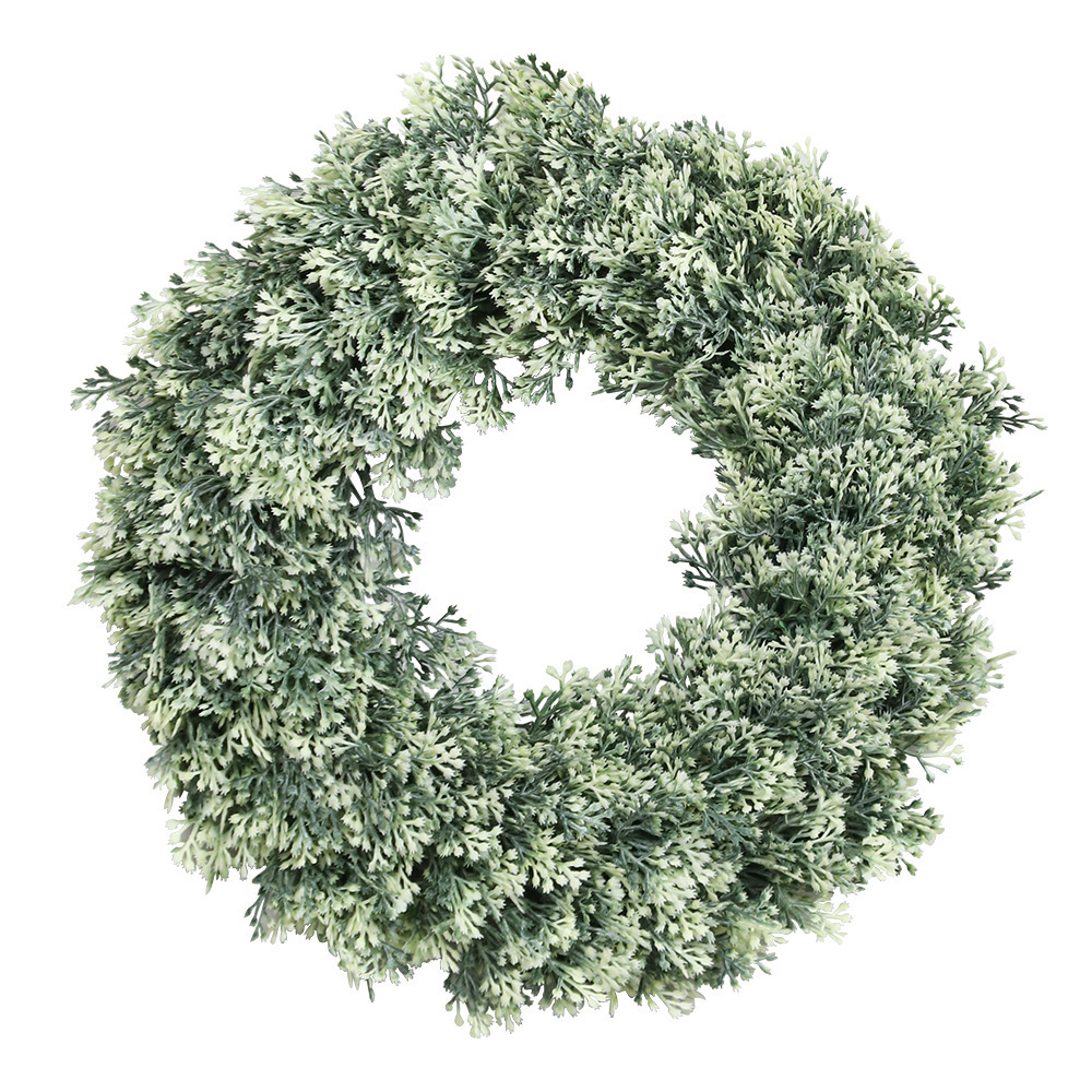 Wool snowflakes welcome door decoration garland fake green plant hanging plastic simulation garland