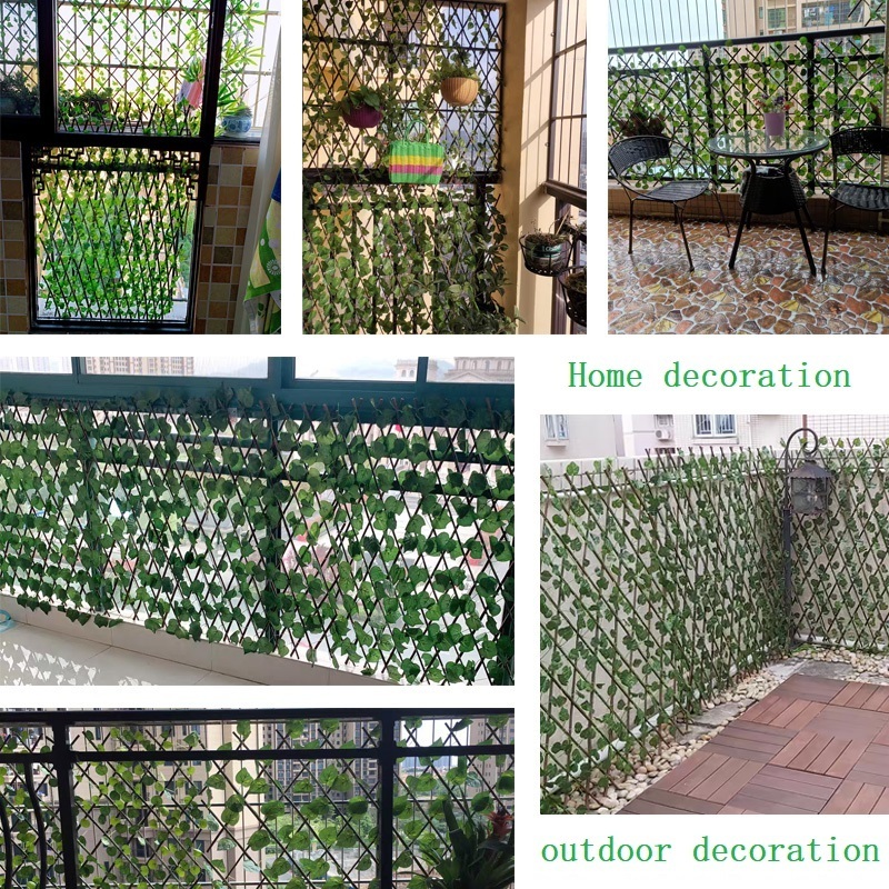 Home Decoration Ivy Fence Artificial Vines Plants Plastic Leaf Faux Ivy Leaves Fence For Garden Fencing Trellis