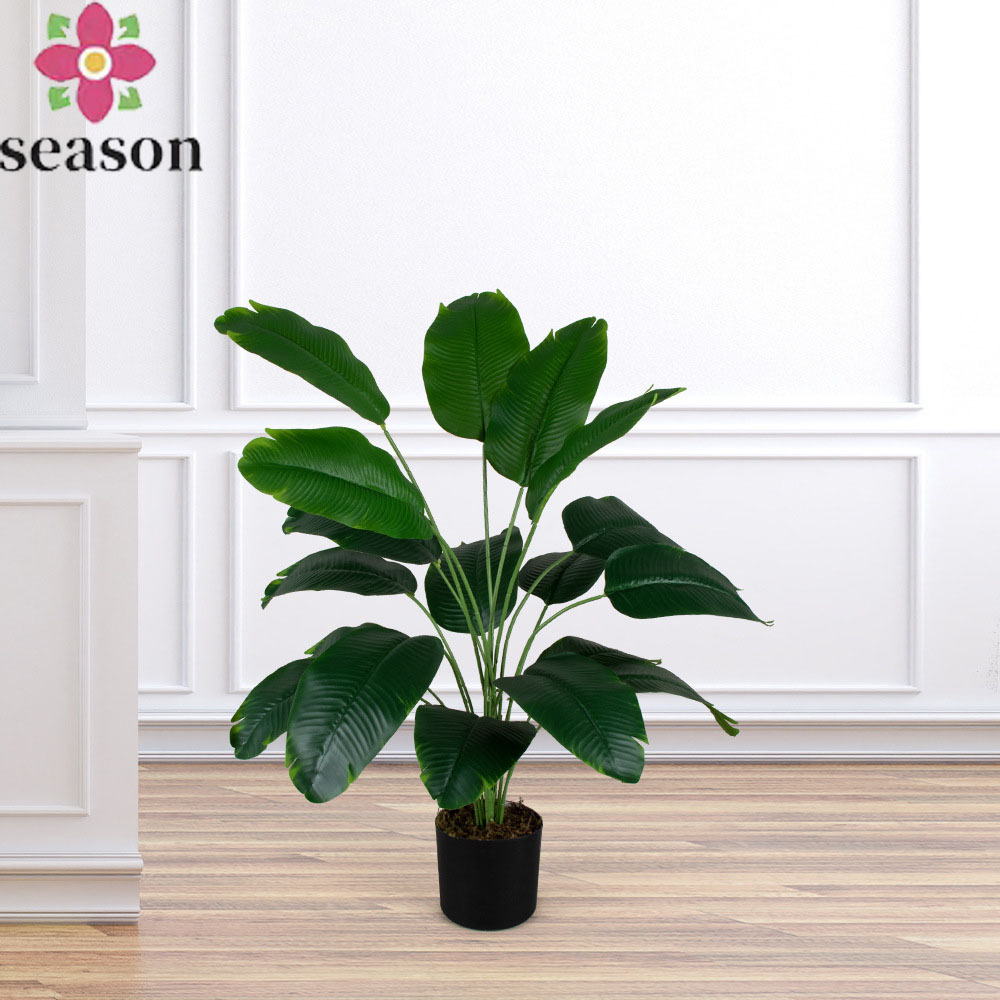 New Style Big Artificial Plant Green Decorative Traveler's Banana Tree In Pot Tropical Tree Bonsai Indoor Outdoor Decor