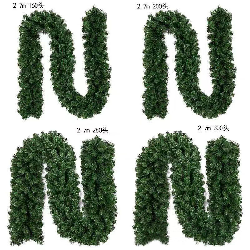 Wholesale Outdoor Holiday Decorations Greenery Tree Branch Christmas Pine Garland with 280 Tips