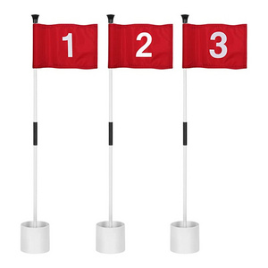 Golf Flagstick Detachable Golf Hole Cup and Flag Indoor Outdoor Garden Portable Golf Target Flags Nylon Mini Pin Flags