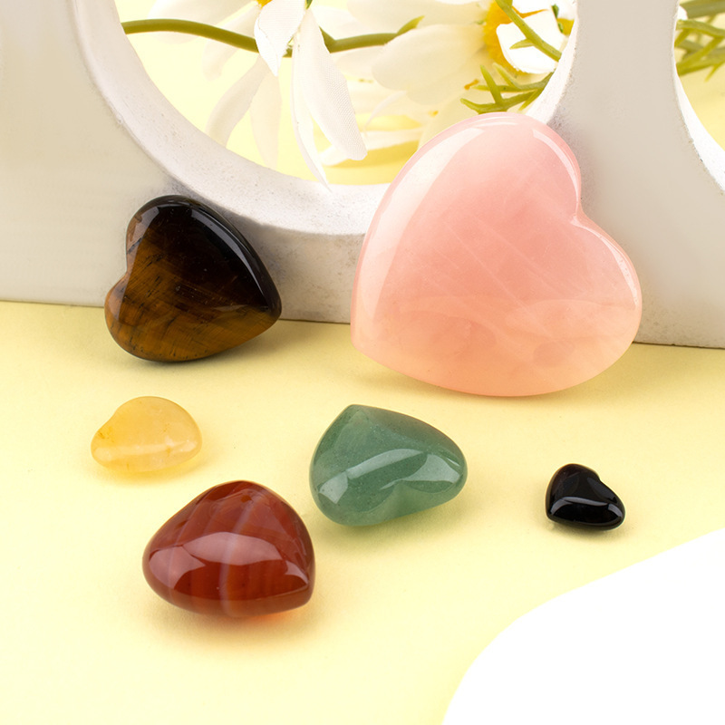 Pink Scraping Massage Board Rose Quartz Gua Sha Tool Heart Shape Jade Stone Crystal Gua Sha Tool