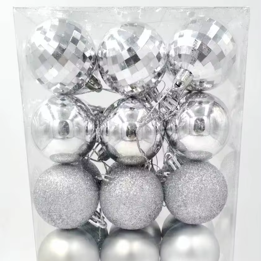 Electroplated holiday decoration ball 4CM Christmas ball set 36 home Christmas tree hanging plastic balls