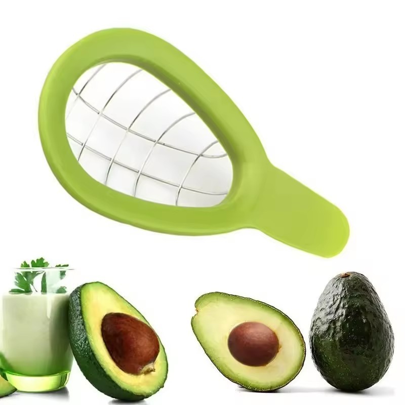 Besafe Stainless Steel kitchen Fruit Egg Mongo Salad Avocado Cutter Peeler Pitter Avocado Cube Tool Slicer Dicer