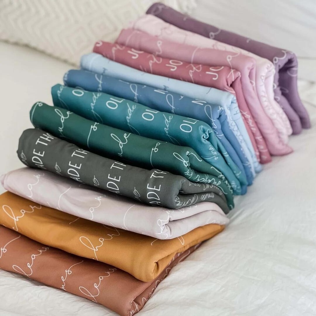 Dropshipping Personalized Baby Name Swaddle Blanket 95% Poly 5% Spandex 38