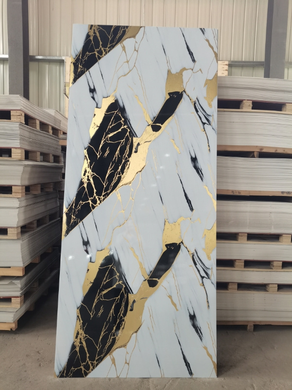 pvc uv board 1220mm*2800mm uv board faux pvc marble sheet wall