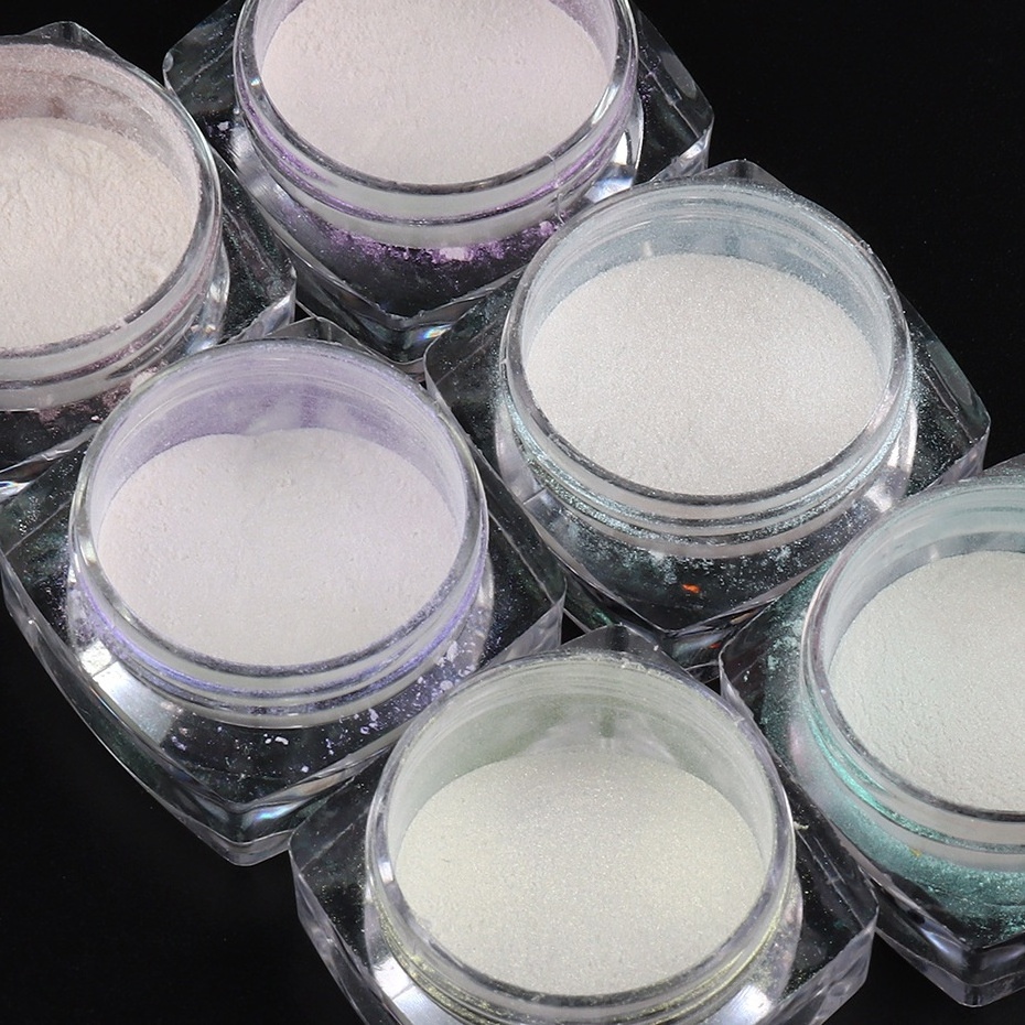 Best Sale Mirror Nail Powder Pigment White Pearl Acrylic Powder Glitter Aurora Chrome Nail Powder